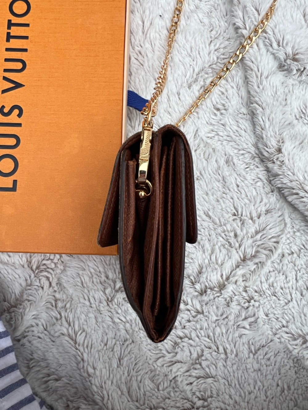 Louis Vuitton Monogram Mini Crossbody in Brown and Gold - Picture 4 of 10